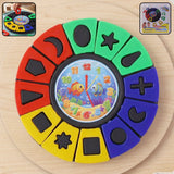 Shape  Color Matching Learning Puzzle Toy With Clock For Kids Toddlers (1 Pc)