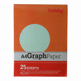 Oddy A4 Graph Paper 1mm Square Grid (25 Sheets Pad)