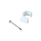 Heavy Duty Plastic Cable Clip With Steel Nail (100 Pc 8mm)