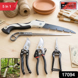 5 In 1 Gardening Tool Kit  Complete Garden Cutting Set For Gardeners