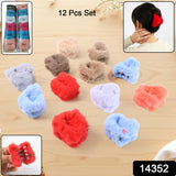 Small Hair Claw Clips Plastic Fluffy Hair Claw Hair Hair Accessories (12 Pcs Set)