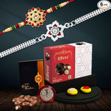 Raksha Bandhan Gift Pack With Choco Magic  Designer Rakhis
