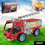Metal Diy Fire Truck Building Blocks For Kids (Fire Truck  292pcs Of Truck Tool  1 Set)