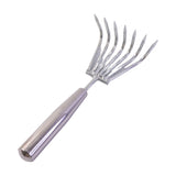 Stainless Steel Garden Hand Rake Cultivator Soil Loosening Weeding Tool (1 Pc)