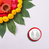 Rakhi Gift Combo With 2 Elegant Rakhis For Brother  Includes Choco Magic Box Silver Coin Roli Chawal  Greeting Card
