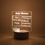 12939 Creative Visualization Lamp 3 Dacrylic Decorative Lamp For Creative Keeps Notes Drawing Table Lamp For Home Decor  Bedroom  Gift  Office Decoration  Erasable Board (Heart-shape  1 Pc)
