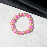 Elegant Dual-tone Crystal Beaded Stretch Bracelet (1 Pc)