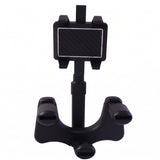 360 Degree Car Rear View Mirror Mobile Phone Holder  Adjustable  Secure Fit