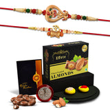 Rakhi Combo Box With Choco Almond Treats Rakhis  Coin